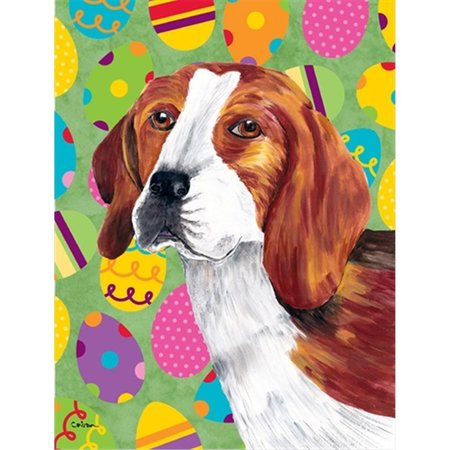 CAROLINES TREASURES 11 x 15 in. Beagle Easter Eggtravaganza Garden Size Flag SC9449GF